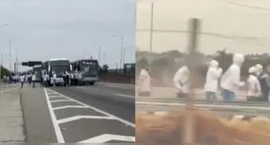 Imagem ilustrativa da notícia: Vídeo: Mancha sofre tentativa de emboscada no trajeto ao Rio
