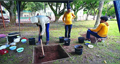 Imagem ilustrativa da notícia: Fragmentos históricos de Belém são encontrados na Praça da Bandeira