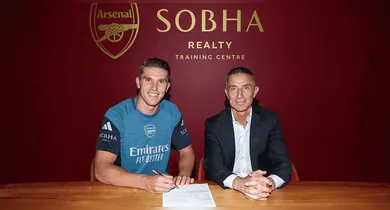 Imagem ilustrativa da notícia: Arsenal oficializa a contratação do goleador Viktor Gyökeres