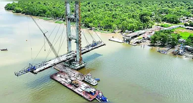 Imagem ilustrativa da notícia: Obra da nova ponte Icoaraci-Outeiro é retomada após acidente