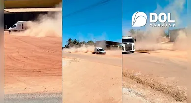 Imagem ilustrativa da notícia: Vídeo: moradores e empresários sofrem com ‘mar de poeira’