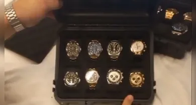 Imagem ilustrativa da notícia: VÍDEO: Daniel Santos ostenta relógios de R$ 3 milhões e apê de luxo em Fortaleza