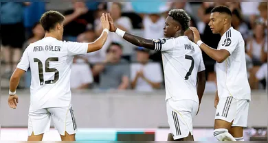 Imagem ilustrativa da notícia: Real vence amistoso com gols de Rodrygo e Militão; Vini é capitão
