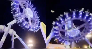 Imagem ilustrativa da notícia: Brinquedo de parque desaba e deixa mais de 20 pessoas feridas