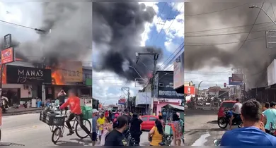 Imagem ilustrativa da notícia: Incêndio de grandes proporções atinge loja de calçados em Ananindeua