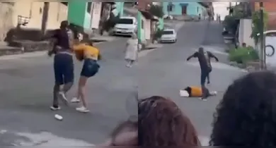 Imagem ilustrativa da notícia: Homem é flagrado agredindo mulher com chutes e socos em São Luís