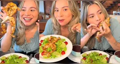 Imagem ilustrativa da notícia: VÍDEO: influenciadora paraense viraliza ao comer açaí com rã
