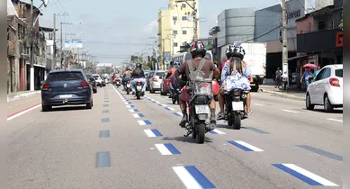 Imagem ilustrativa da notícia: Faixa Azul para motos chega a Belém após sucesso em outras capitais