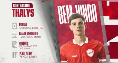Imagem ilustrativa da notícia: Ex-Remo. Thalys pode estrear pelo Vila Nova contra o Paysandu