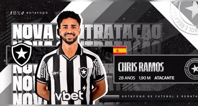Imagem ilustrativa da notícia: Botafogo oficializa atacante espanhol para assumir camisa 9