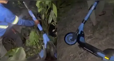 Imagem ilustrativa da notícia: Vídeo: patinete é encontrado sem bateria no canal do Barreiro, em Belém