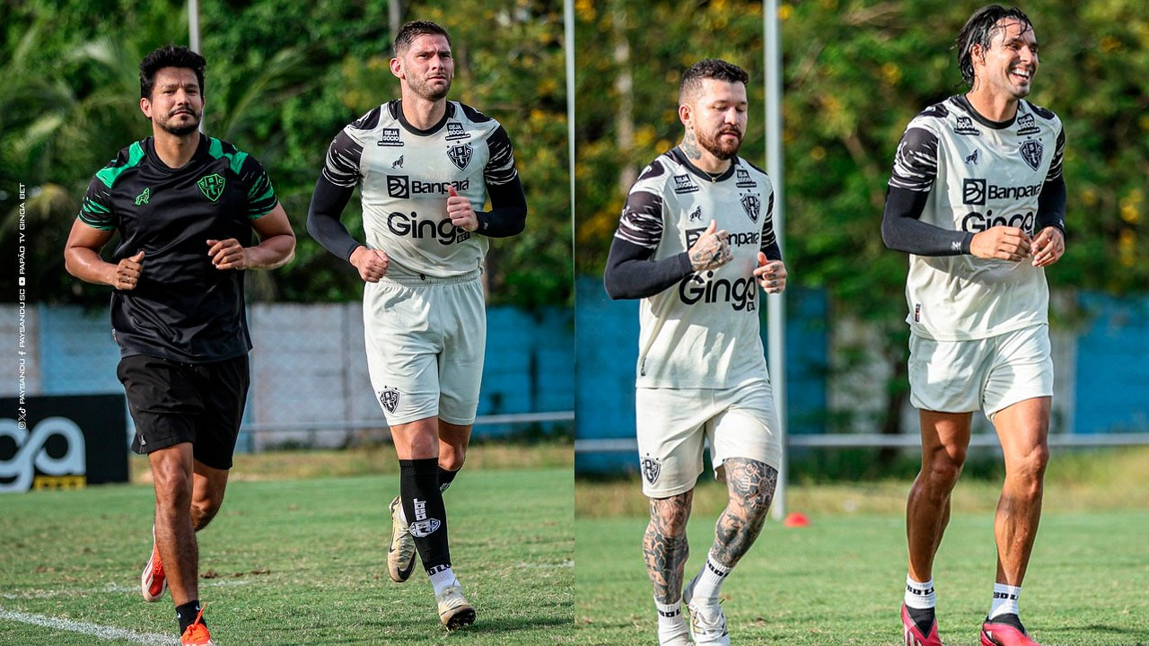 Quintana, Rossi e Benítez já participam normalmente dos treinos do Paysandu
