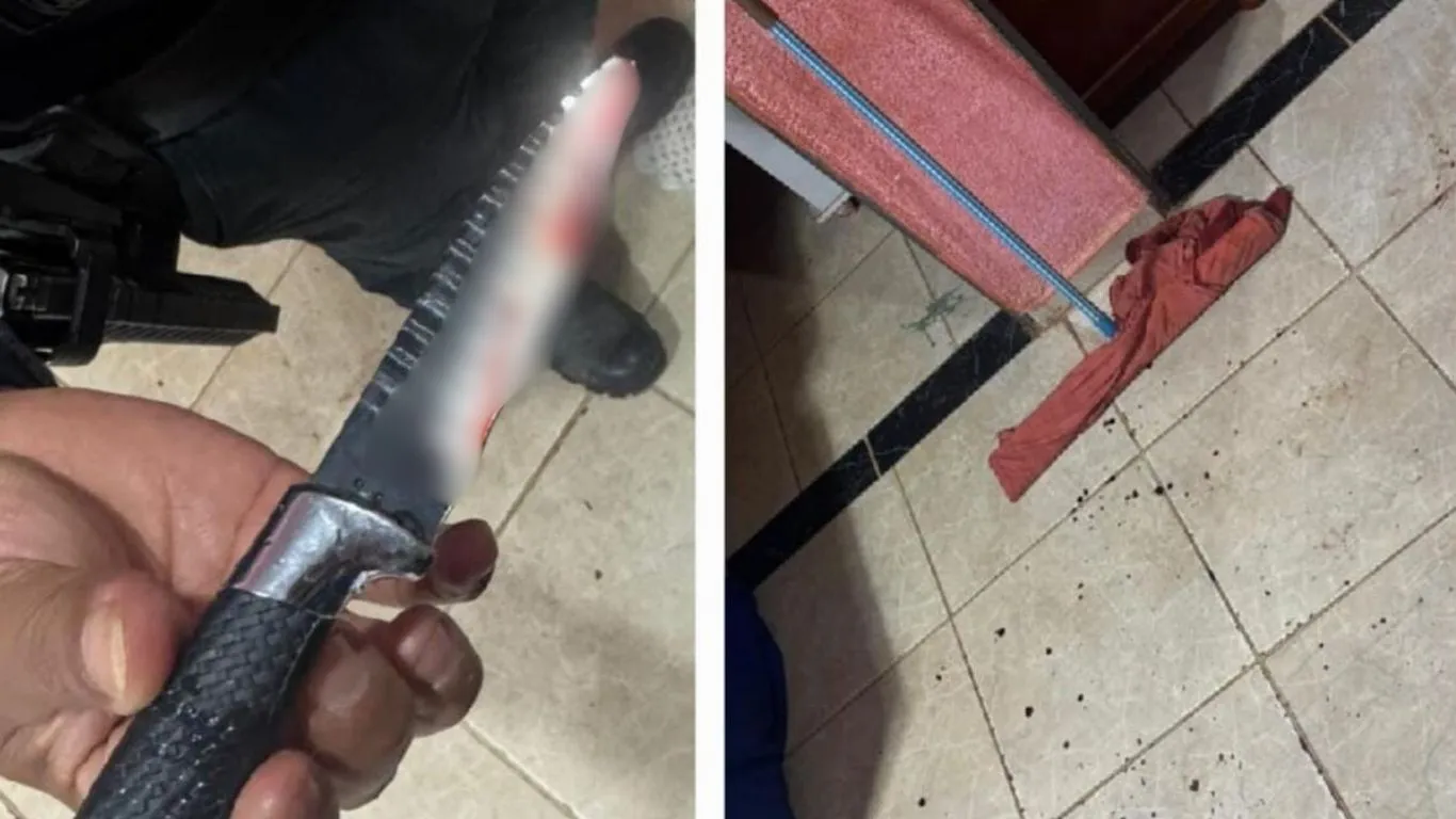 Imagem ilustrativa da notícia: Mulher é presa após tentar matar companheiro com faca