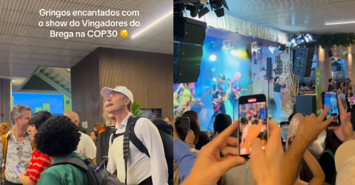 Imagem ilustrativa da notícia: Gringos se encantam com show dos Vingadores do Brega na COP30