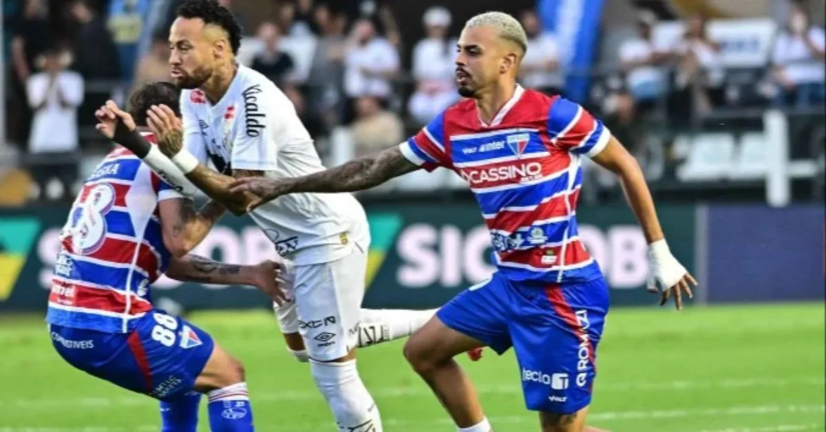 Imagem ilustrativa da notícia: Neymar volta a jogar, Santos melhora e arranca empate com Fortaleza na Vila