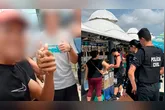 Agentes da Polícia Civil durante ação conjunta em defesa do consumidor e do turista no Ver-o-Peso.