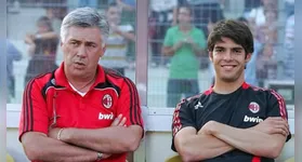 Ancelotti comandou Kaká no Milan e no Real Madrid.