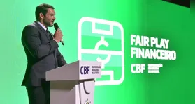 Samir Xaud, presidente da CBF, em reunião do Fair Play Financeiro