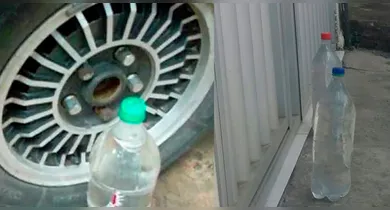 Imagem ilustrativa da notícia: Garrafas PET ao lado do carro: superstição ou truque?