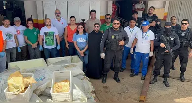 Imagem ilustrativa da notícia: Polícia doa 2,5 toneladas de pirarucu apreendido a instituiões de caridade