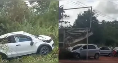 Imagem ilustrativa da notícia: Vídeo: padre sofre acidente após carro invadir pista no Pará