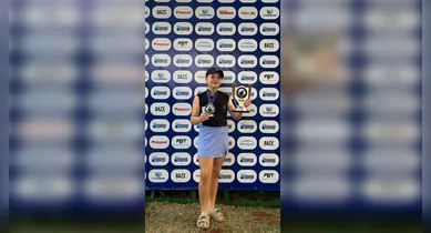 Imagem ilustrativa da notícia: Jovem tenista paraense de 10 anos vence torneio nacional 