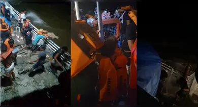 Imagem ilustrativa da notícia: Balsa enfrenta maresia e quase afunda na Baía do Marajó; veja os vídeos