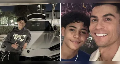 Imagem ilustrativa da notícia: Filho de 15 anos de CR7 ganha Lamborghini de R$ 1,65 milhão