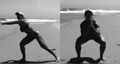 Imagem ilustrativa da notícia: Scheila Carvalho treina de fio dental na praia e rouba a cena