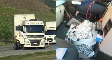 Imagem ilustrativa da notícia: Motorista amarrado a bombas dentro de caminhão é retirado após 5h