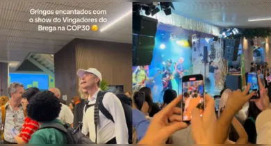 Imagem ilustrativa da notícia: Gringos se encantam com show dos Vingadores do Brega na COP30