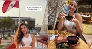 Imagem ilustrativa da notícia: Em Belém, Mel Fronckowiak prova tacacá e açaí antes do Global Citizen