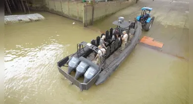 Imagem ilustrativa da notícia: Lancha tática da Polícia Federal chega a Belém para COP30