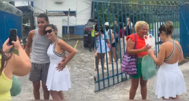 Imagem ilustrativa da notícia: Simone Mendes atende fãs após chegar para show em Belém