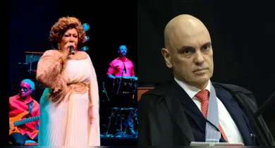 Imagem ilustrativa da notícia: Alcione homenageia Alexandre de Moraes em show em Brasília 