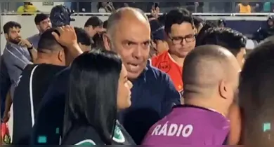 Imagem ilustrativa da notícia: Marcos Braz discute com jornalista em vitória do Remo: "Covarde"