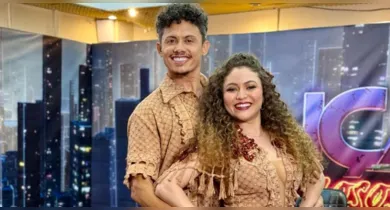 Imagem ilustrativa da notícia: Com dupla paraense, ator ganha três 10 e lidera Dança dos Famosos