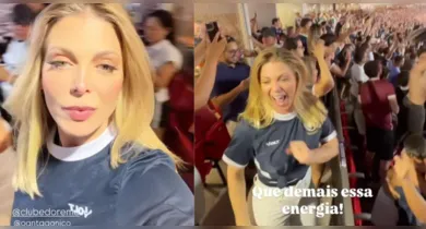 Imagem ilustrativa da notícia: Vídeo: Sheila Mello mostra que é azulina e vibra durante o RexPa