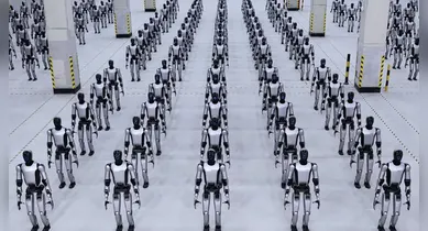 Imagem ilustrativa da notícia: China entrega 'exército' de robôs humanoides para trabalho 24h