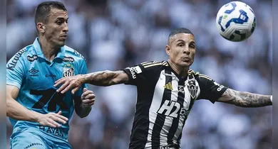 Imagem ilustrativa da notícia: Atlético-MG e Santos ficam no 1x1 na Arena MRV