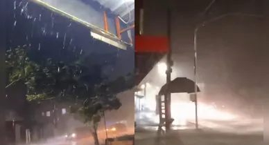 Imagem ilustrativa da notícia: Vendaval e chuva forte causam estragos na Ilha de Outeiro