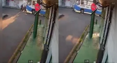 Imagem ilustrativa da notícia: VÍDEO: Ônibus atropela motociclistas e faz vítimas em Ananindeua