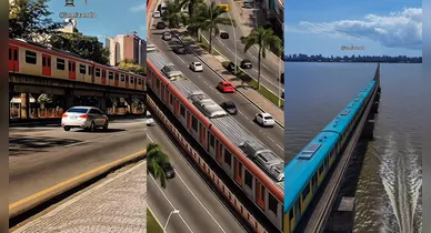 Imagem ilustrativa da notícia: Vídeo de IA mostra como seria Belém com metrô em vias importantes