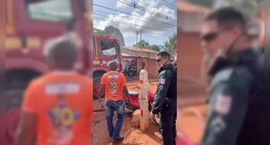 Imagem ilustrativa da notícia: Vídeo: mulher fica ferida durante incêndio em casa