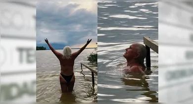 Imagem ilustrativa da notícia: Fafá de Belém encanta ao fazer topless em banho de rio no Pará