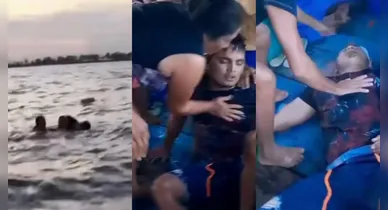 Imagem ilustrativa da notícia: Barco naufraga e família é resgatada no rio Xingu, em Porto de Moz