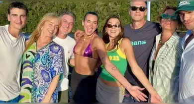 Imagem ilustrativa da notícia: Dua Lipa visita Angra dos Reis e é recebida por Luciano Huck e Angélica