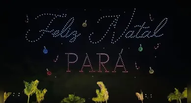 Imagem ilustrativa da notícia: Show de drones abre programação do Natal Encantado em Belém