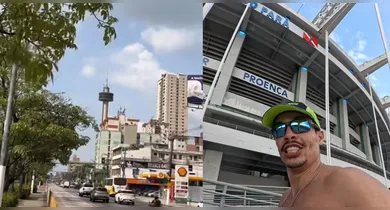 Imagem ilustrativa da notícia: VÍDEO: Influenciador carioca viraliza ao correr da Curuzu até o Mangueirão