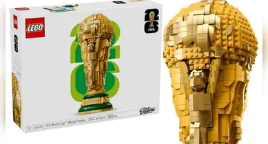 Imagem ilustrativa da notícia: LEGO lança réplica da taça da Copa do Mundo para fãs de futebol